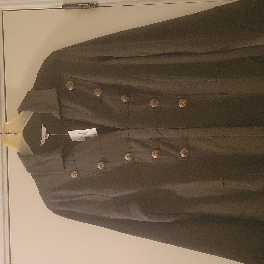 Hunter Green Grey military inspired Light weight coat